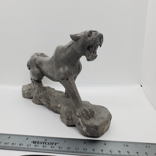Big Cat-Shaped Stone Carving