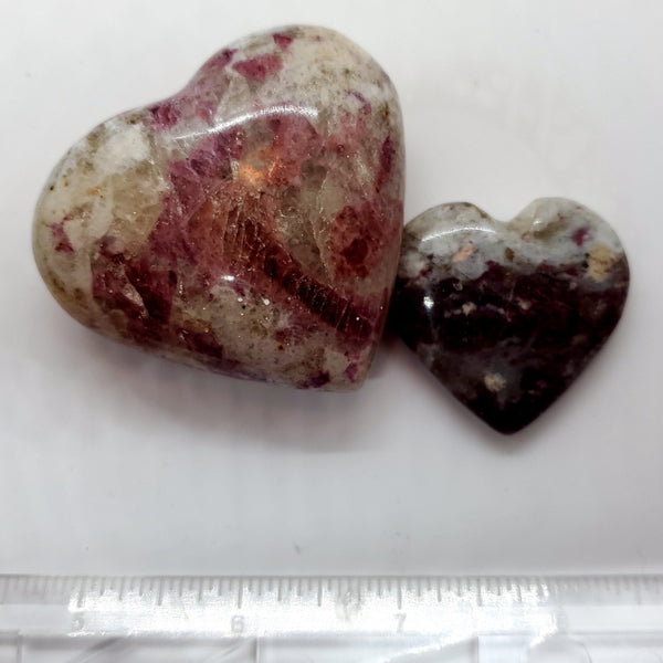 Rubellite in Albite, Heart-shaped