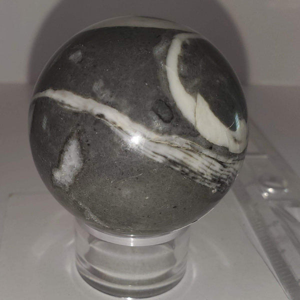 2" Limestone fossiliferous sphere - Highland Rock