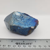 Rainbow Titanium Aura Quartz Cluster 3, blue