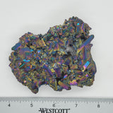 Rainbow Titanium Aura Quartz Cluster 2, blue