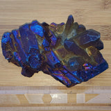 Rainbow Titanium Aura Quartz Cluster 1, blue - Highland Rock