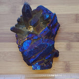 Rainbow Titanium Aura Quartz Cluster 1, blue - Highland Rock