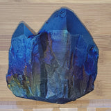 Rainbow Titanium Aura Quartz Cluster 3, blue - Highland Rock
