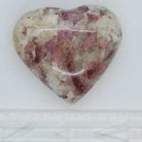 Rubellite in Albite, Heart-shaped
