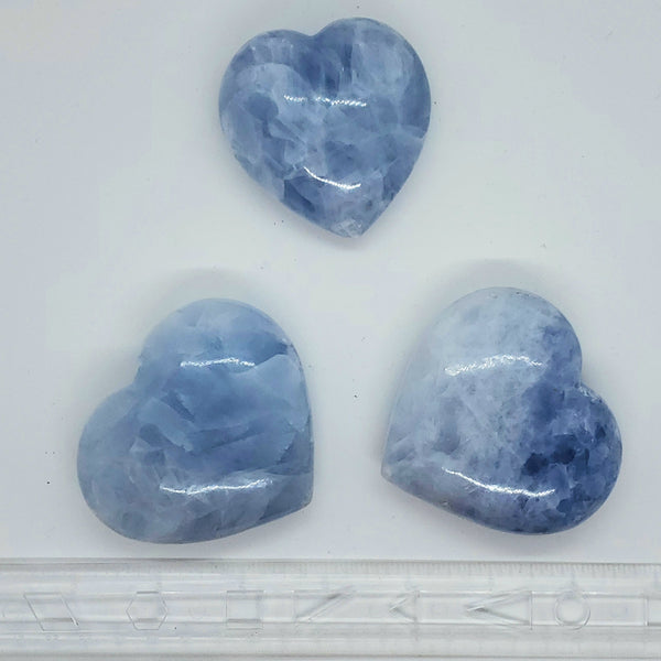 Blue Calcite, Heart-shaped